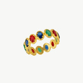 Aurora Crown Gold Oval Ring