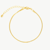 Tiny Cubicle Gold Chain Bracelet