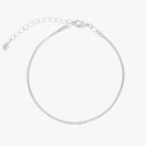 Tiny Cubicle Silver Chain Bracelet