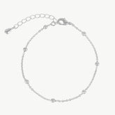 Beaded Satellite Silver Chain Bracelet