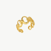 Chain Link Embrace Gold Plated Ring