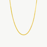 Flat Snake Herringbone Gold Chain Necklace