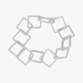 Ancient Geometric Grace Silver Chain Bracelet