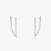 Geometric Oasis Drop Silver Earrings
