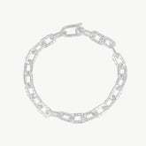 Ancient Elegant Radiance Chunky Silver Chain Bracelet
