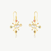 Celestial Kaleidoscope Irregular Baroque Pearl Gold Earrings
