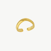 Elegance Gold Wavy Ring