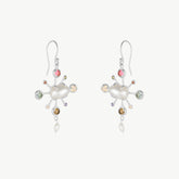 Celestial Kaleidoscope Irregular Baroque Pearl Silver Earrings