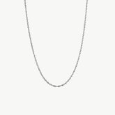 Twisted Silver Chain Necklace