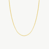 Round Hoops Gold Belcher Chain Necklace