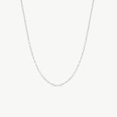 Textured Silver Mini Link Chain Necklace