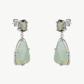 Drop Eau de Nil Gemstone Silver Earrings