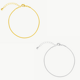 Italian Style Snake Silver and Gold Chain Bracelet Set