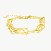 Paperclip Chain Gold Designer Bracelet