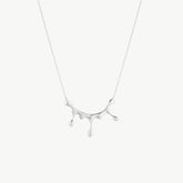 Dripping Silver Melting Necklace