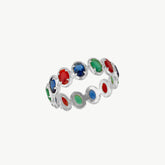 Aurora Crown Silver Oval Ring