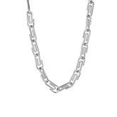 Paperclip Chain Silver Designer Necklace