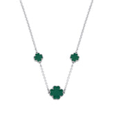 Shamrock Whisper Pendant Sterling Silver Necklace